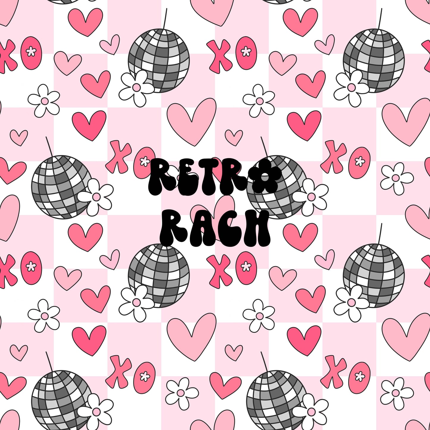 Valentine Disco Seamless Pattern