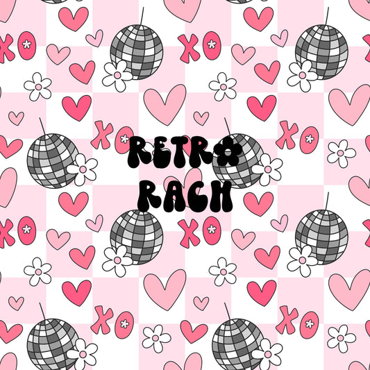 Valentine Disco Seamless Pattern