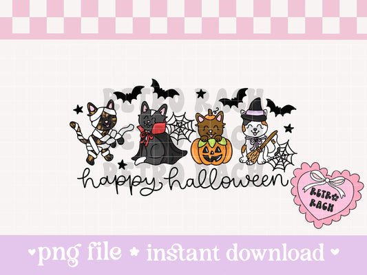 Happy Halloween Cats PNG file